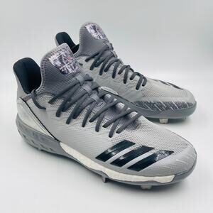 Adidas Icon 4 'Topps Hologram' Gray Metal Baseball Cleats DA9406, Men's 11.5
